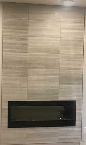 fireplace tile installation